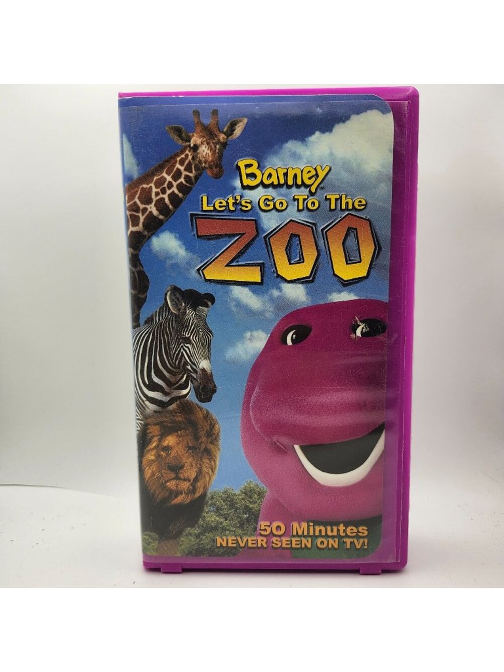 Barney Lets Go To The Zoo VHS 2001 Lyons Purple Case